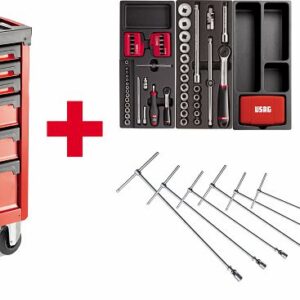Carrello portautensili assortimento autoriparazione Usag 516 ST6PA (142PZ)